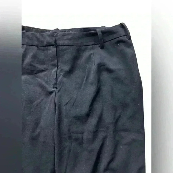 Sandro Wide Leg Cropped Black Trouser Pants - Picture 3 of 6